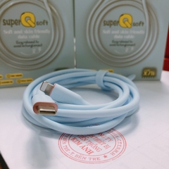 Dây sạc nhanh Kim Cương X71I 67W dài 1.5 mét, dây nhựa mịn mập, chân cắm Type C ra L, hàng chính hãng