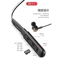 [Mã ELHACE giảm 4% đơn 300K] TAI NGHE BLUETOOTH 2 TAI BYZ B16 -vòng cổ, hổ trợ thẻ nhớ, Chính hãng bảo hành 12 tháng