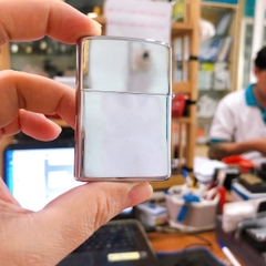 Bật lửa Zippo Mỹ high polish chrome, sản xuất 1981, Hàng chính hãng