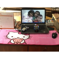 Bàn phím máy tính Kitty (HELLOKTCAT) chuôi cắm USB, bàn phím màu hồng tím cho cô nàng hiện đại, Bảo hành 12 tháng