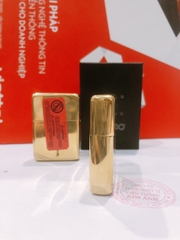 Bật lửa, Hộp quẹt Zippo, khắc chìm hình Cô Gái Gió, bản chặt góc, đầu bằng đít bằng, hàng loại 1 vỏ bằng đồng có tem đỏ