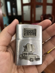 ZIPPO MỸ BRUSH CHROME EBLEM XE ZIPPO -1998