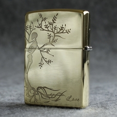 Bật lửa Zippo Mỹ chủ đề Cây Tình Yêu Cùng Lời Hứa Mãi Bên Nhau, hàng chính hãng có giấy nhập khẩu