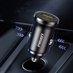 Sạc xe hơi PISEN Quick Mini Dual Port QP 30W Car (A18W+C30W), Quét mã QR bảo hành 18 tháng