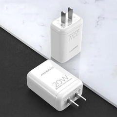 Cóc sạc nhanh PISEN Pro-All Dual Port QP 20W Fully Compatible12 - (TS-C119), Hàng chính hãng