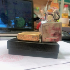 Bật lửa Zippo Mỹ TTẨU Brass xước ngang, sản xuất 2022, Hàng chính hãng nhập Mỹ