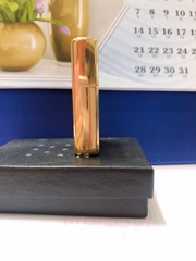Bật lửa Zippo Mỹ 204B Brushed Brass , Khắc ăn mòn 2 Mặt Bảng Mộc Đáy Zippo, Hàng chính hãng