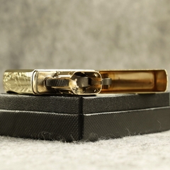 Hột quẹt Zippo MỸ Brass mã 204B khắc ăn mòn đổ sơn 5 mặt chủ đề Cô gái đầu lâu , Hàng chính hãng