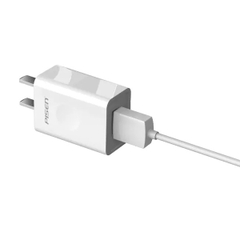Bộ sạc nhanh PISEN USB Charger 2A ( Micro)- TS-C122, kèm cáp sạc điện thoại Micro (Micro)  Trắng, Hàng chính hãng