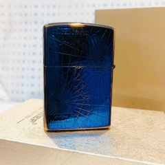 Hộp quẹt CHIEF chính hãng, chủ đề La Bàn Tình Yêu màu xanh Titan, vỏ bằng đồng bền bỉ sáng bóng theo thời gian
