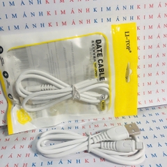 Dây sạc 3A LI-TOP LX33 chân L (Túi), dòng điện 5V- 3A, Kim Ánh cho dùng thử 30 ngày, bảo hành chính hãng 12 tháng