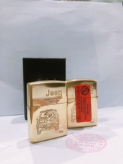 Bật lửa, hộp quẹt Zippo Armor vỏ dầy, khắc chìm xe JEEP ( mẫu mới), Hàng loại 1 vỏ bằng đồng có tem đỏ