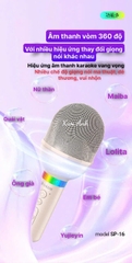 Micro Bluetooth Celebrat SP-16 hát Karaoke gia đình, âm thanh vòm Hifi, hàng chính hãng, cho dùng thử 30 ngày