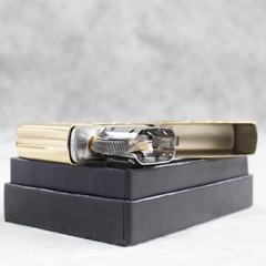 Hộp quẹt, bật lửa Zippo Brass MỸ mã 205 chủ đề La Bàn Bán Nguyệt cẩn xà cừ, hàng chính hãng có giấy Hải Quan đi kèm
