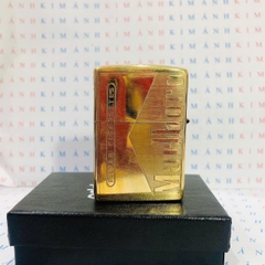 Bật lửa Zippo Brass MỸ mã 204B khắc laser năm mặt Hoa Marlboro, Hàng chính hãng có giấy nhập khẩu