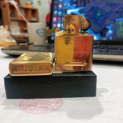Bật lửa Zippo Mỹ Brass, khắc ăn mòn Chủ đề Thuận Buồm Xuôi Gió,  Hàng chính hãng
