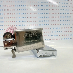 Bật lửa Zippo Mỹ Slim Brushed Chrome, hàng chính hãng có giấy nhập khẩu gửi kèm theo đơn hàng