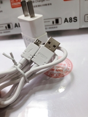 Bộ sạc BYZ A8S, dòng điện 2.1A, chuôi V8/ Micro Bảo hành 12 tháng