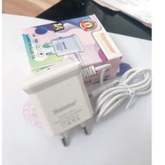 Sạc Liền Dây Hammer (H-5) Dòng Điện 1A có đèn Led , Chuôi Micro - Hàng Chính Hãng