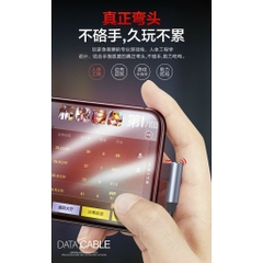 TYPE C-Dây sạc điện thoại BYZ X1 chuôi TypeC Chuyên Game-Đầu sạc vuông cáp gập chống gãy ngàm- Hàng Chính Hãng