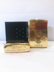 Bật lửa Zippo Armor vỏ dầy, khắc chìm HARLEY- LOGO MOTOR Chim Đại Bàng và 3 Sao, Hàng loại 1 vỏ bằng đồng có tem đỏ