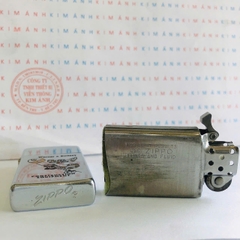 Bật lửa Zippo Slim Mỹ xưa chủ đề Thiết Bị Xây Dựng sản xuất 1965, Cam kết hàng chính hãng có giấy Hải quan gửi kèm theo
