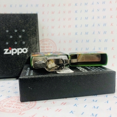 Bật lửa, hộp quẹt Zippo Mỹ, Brass phủ sơn chủ đề Thổ Dân 4, hàng chính hãng có giấy Hải Quan đi kèm