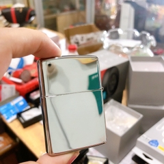 Bật lửa Zippo Mỹ mã 250 high polish màu trắng bạc loại trơn bóng, hàng chính hãng