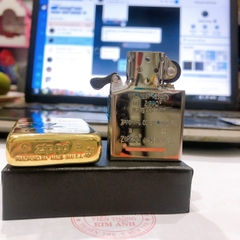 Bật lửa Zippo Brass, Armor vỏ dầy khắc chìm cẩn xà cừ mẫu la bàn, vỏ đồng ruột thép không gỉ