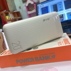 Sạc Dự Phòng SYC S236 20000 mAh, vỏ nhám chồng trượt, hàng chính hãng