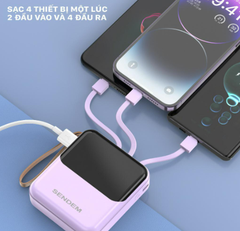 Pin sạc dự phòng chính hãng Sendem P301 kèm cáp sạc, dung lượng chuẩn 10000mAh