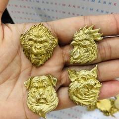 Eblem dán trang trí Zippo chủ đề 12 con giáp, chất liệu hợp đồng nguyên chất, hàng chuẩn zin Mỹ