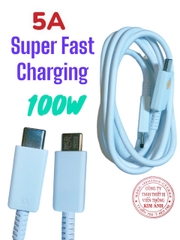 Dây sạc  siêu nhanh SamSung chân Type C to Type C, 5A công suất 100W, chính hãng nhà máy Bắc Ninh Việt Nam