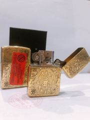 Bật lửa, hộp quẹt Zippo Armor vỏ dầy, khắc chìm chủ đề Phật Tổ Như Lai, Hàng loại 1 vỏ bằng đồng có tem đỏ