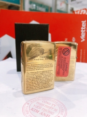 Bật lửa Zippo Armor vỏ dầy, khắc chìm Chim Đậu Đầu Lâu, hàng loại 1 vỏ bằng đồng có tem đỏ