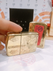 Bật lửa, hộp quẹt Zippo Armor vỏ dầy khắc ăn mòn Đấu Chiến Thắng Phật, Vỏ đồng có tem đỏ