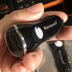 Sạc xe hơi Koracell CA05 - 2,4A có 2 cổng USB  hàng chính hãng bảo hành 12 tháng