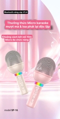 Micro Bluetooth Celebrat SP-16 hát Karaoke gia đình, âm thanh vòm Hifi, hàng chính hãng, cho dùng thử 30 ngày