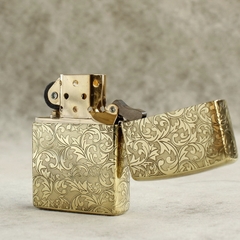 Bật lửa Zippo Mỹ chủ đề Hoa Phú Quý, Cam kết hàng chính hãng có giấy Hải quan gửi kèm đơn hàng