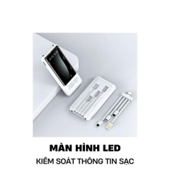 Pin sạc dự phòng chính hãng SYC S140, dung lượng 20000mAh có màn hình hiển thị pin, kèm cáp sạc tiện lợi khi di chuyển
