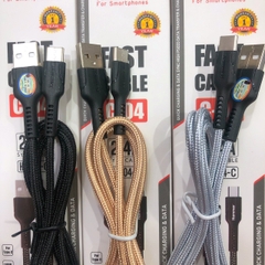 Dây sạc nhanh Hammer C04 các loại chân cắm Type C, dòng điện 5v-2.4A, dây dù sạc nhanh chính hãng,check Qr