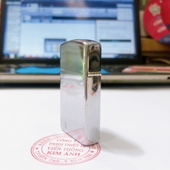 Bật lửa, hộp quẹt Zippo Slim Mỹ khắc laser đổ sơn chủ đề Tàu Chiến mộc đáy xéo hiếm gặp, sản xuất 1967