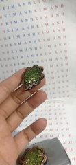 Miếng dán Eblem trang trí Zippo chủ đề Cỏ Bốn Lá may mắn chất liệu hợp kim nhôm, hàng chuẩn zin Mỹ