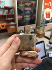 BẬT LỬA ZIPPO BRASS, KHẮC ĂN MÒN ĐẠI BÀNG TUNG CÁNH AMERICAN EAGLE