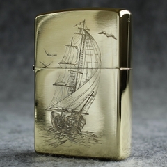 Bật lửa Zippo Mỹ chủ đề Thuận Buồm Xuôi Gió, Cam kết hàng chính hãng có giấy Hải quan gửi kèm đơn hàng