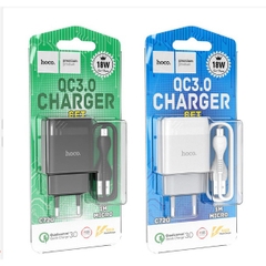 Micro- Bộ sạc nhanh Hoco C72Q 18W, QC3.0 Chuôi cắm Micro, dùng thử 30 ngày, bảo hành chính hãng 12 tháng