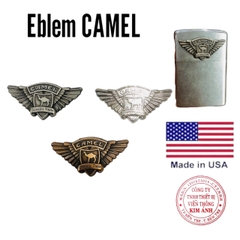 Eblem dán trang trí Zippo chủ đề CAMEL - LẠC ĐÀ chất liệu hợp kim nhôm, hàng chuẩn zin Mỹ