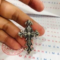 Miếng dán Eblem trang trí Zip po chủ đề Thánh Giá, chất liệu đồng thau Solid Brass, hàng chuẩn zin Mỹ