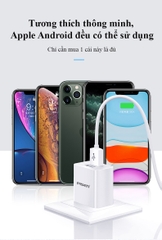 Củ sạc Pisen K12-23, 2 cổng USB dùng sạc điện thoại / máy tính bảng, Hàng chính hãng nội địa, có chứng nhận tiêu chuẩn