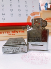 Bật lửa, hộp quẹt Zippo Mỹ brushed chrome Eblem biểu tượng nước Mỹ, Hàng chính hãng
